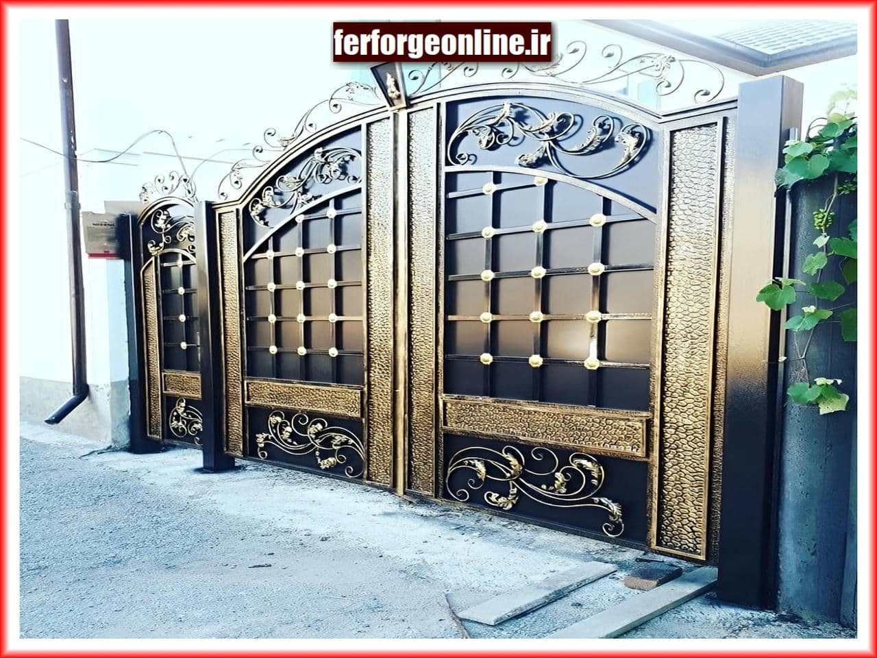 درب ویلایی فلزی ساده و مقاوم