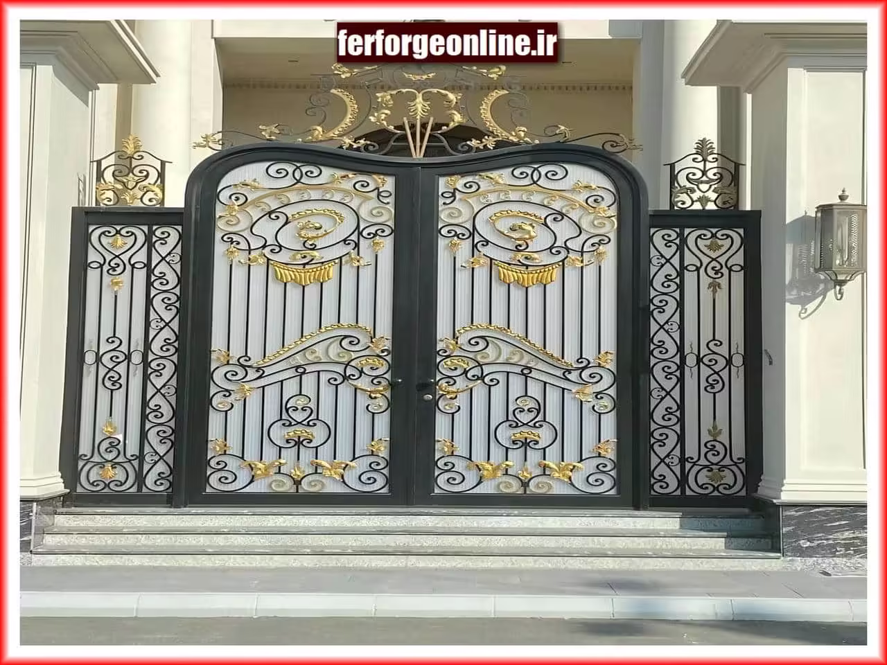 تأثیرات رنگ طلایی در درب فرفورژه
