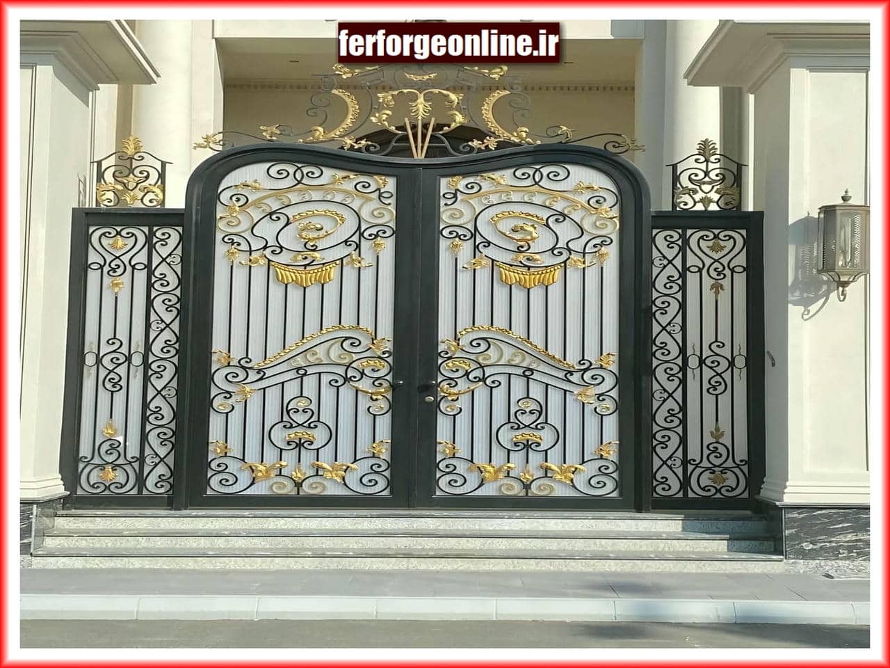 تأثیرات رنگ طلایی در درب فرفورژه