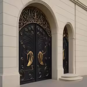 درب مدل پروانه فرفورژه طرح چوب