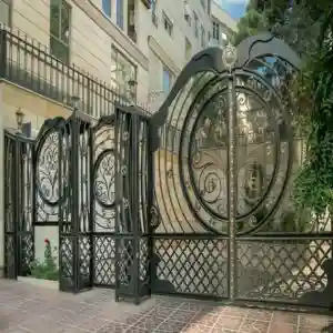 ایده درب ورودی ساختمان و آپارتمان لوکس برای نمای خارجی