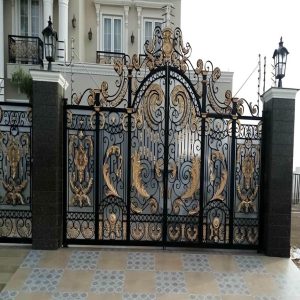 villa - door - wrought - iron - tg قیمت درب آهنی ورودی منزل مدرن شیک