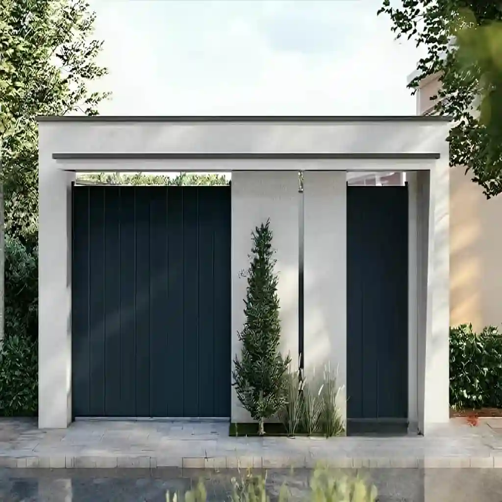 نصب درب مدرن کیت کت عمودی فلزی
