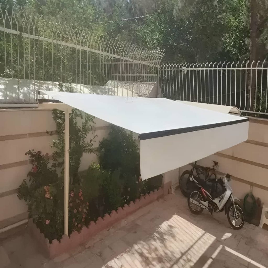 نصب سایه بان برقی اتوماتیک ضد UV در قشم