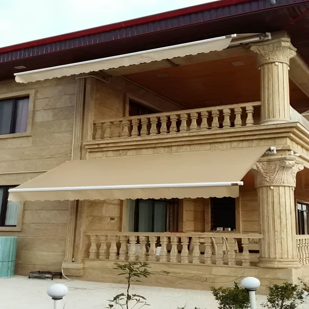 نصب سایه بان برقی اتوماتیک ضد UV در گرگان