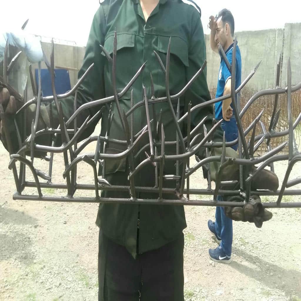 نصب حفاظ شاخ گوزنی رنگ کوره ای در رفسنجان