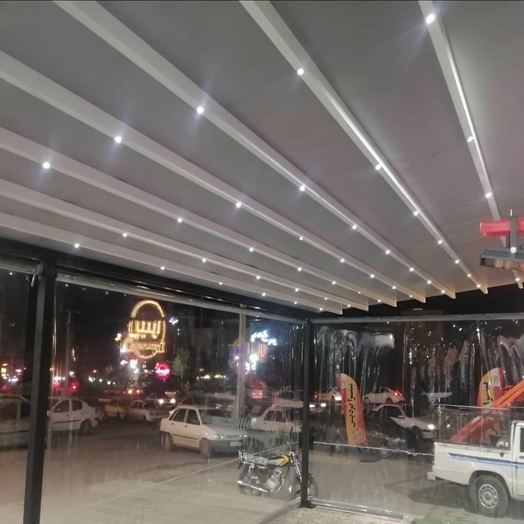 سقف برقی لاکچری با سنسور باد و باران