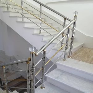 نرده راه پله استیل