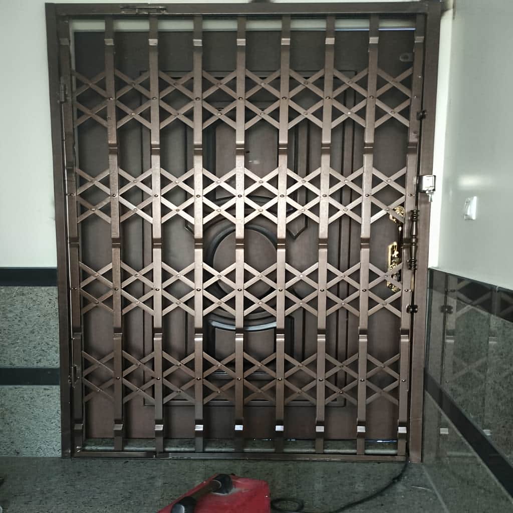 ساخت درب آکاردئونی چهار گل لوزی تقویت‌شده