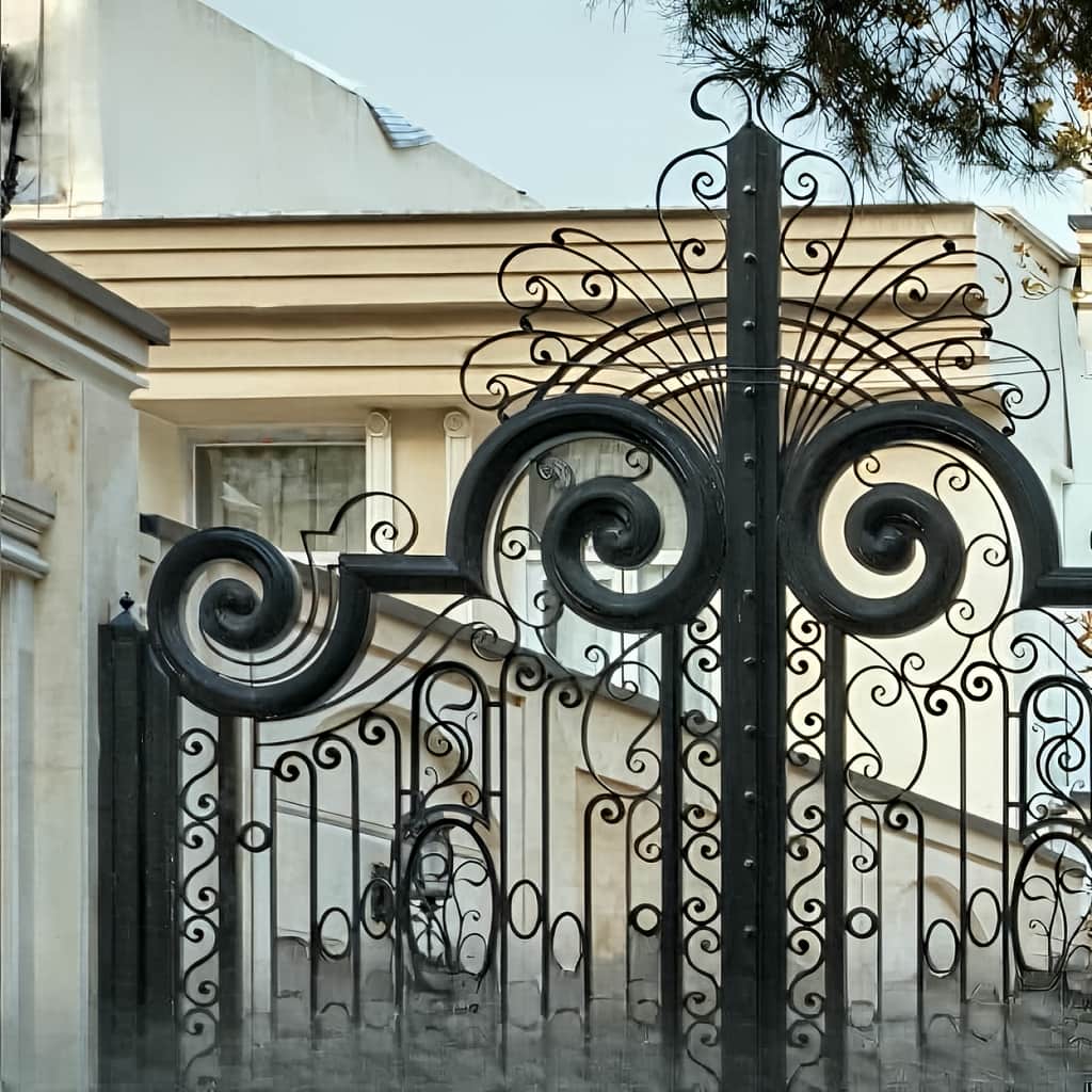 خرید درب حیاط شاسی سنگین دولنگه