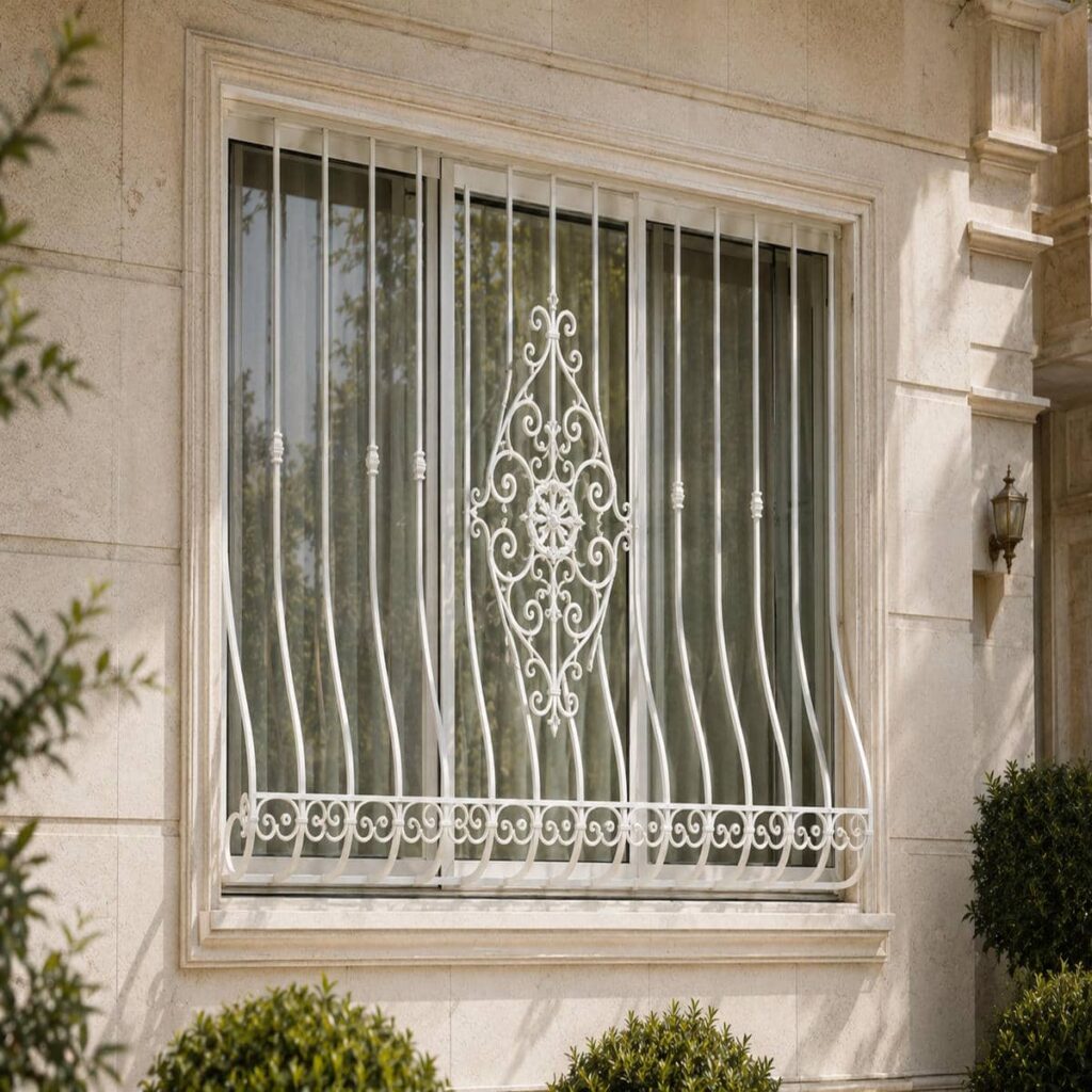 ساخت نرده پنجره ساده پروفیلی قاب دوبل