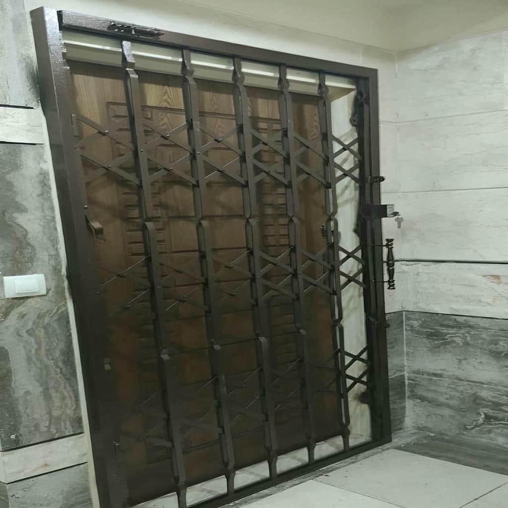 خرید درب آکاردئونی طلایی سلطنتی لوزی