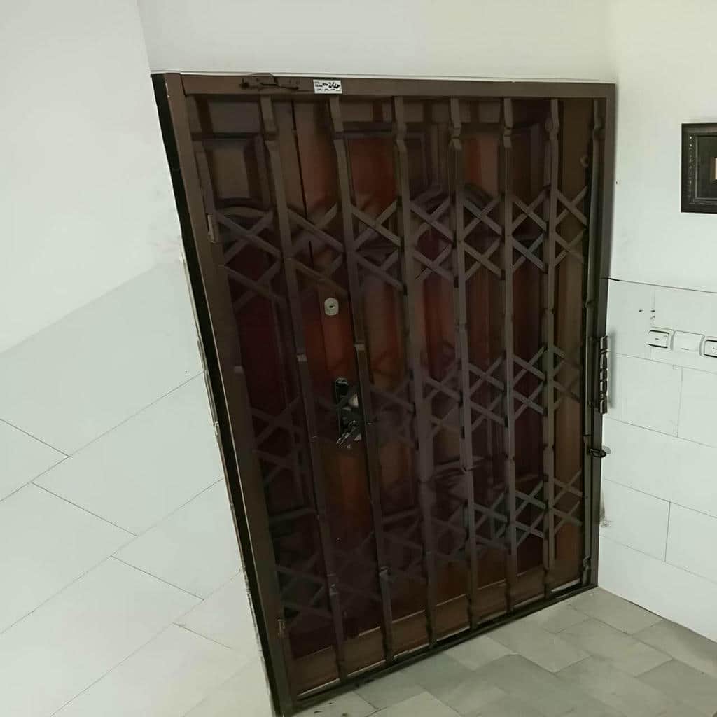 فروش حفاظ آکاردئونی دو جداره ورودی رنگ کوره ای