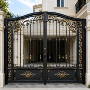 12 مدل درب پارکینگ آهنی ساده قاب دار