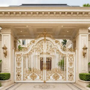 7 مدل درب حیاط پروفیلی کلاف دار