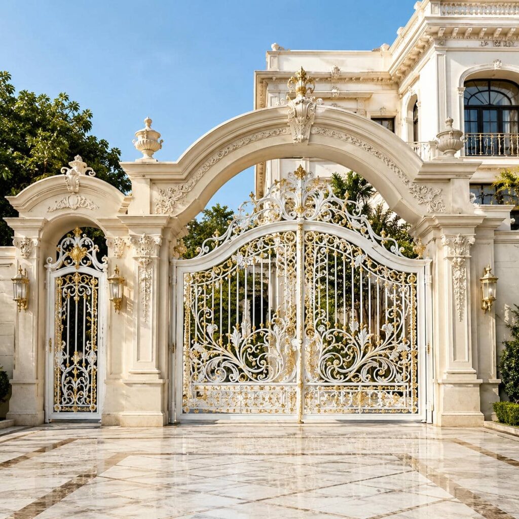 نصب درب پارکینگ طرح چوب ترموود اتوماتیک