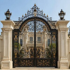 8 مدل درب حیاط نمای آجری