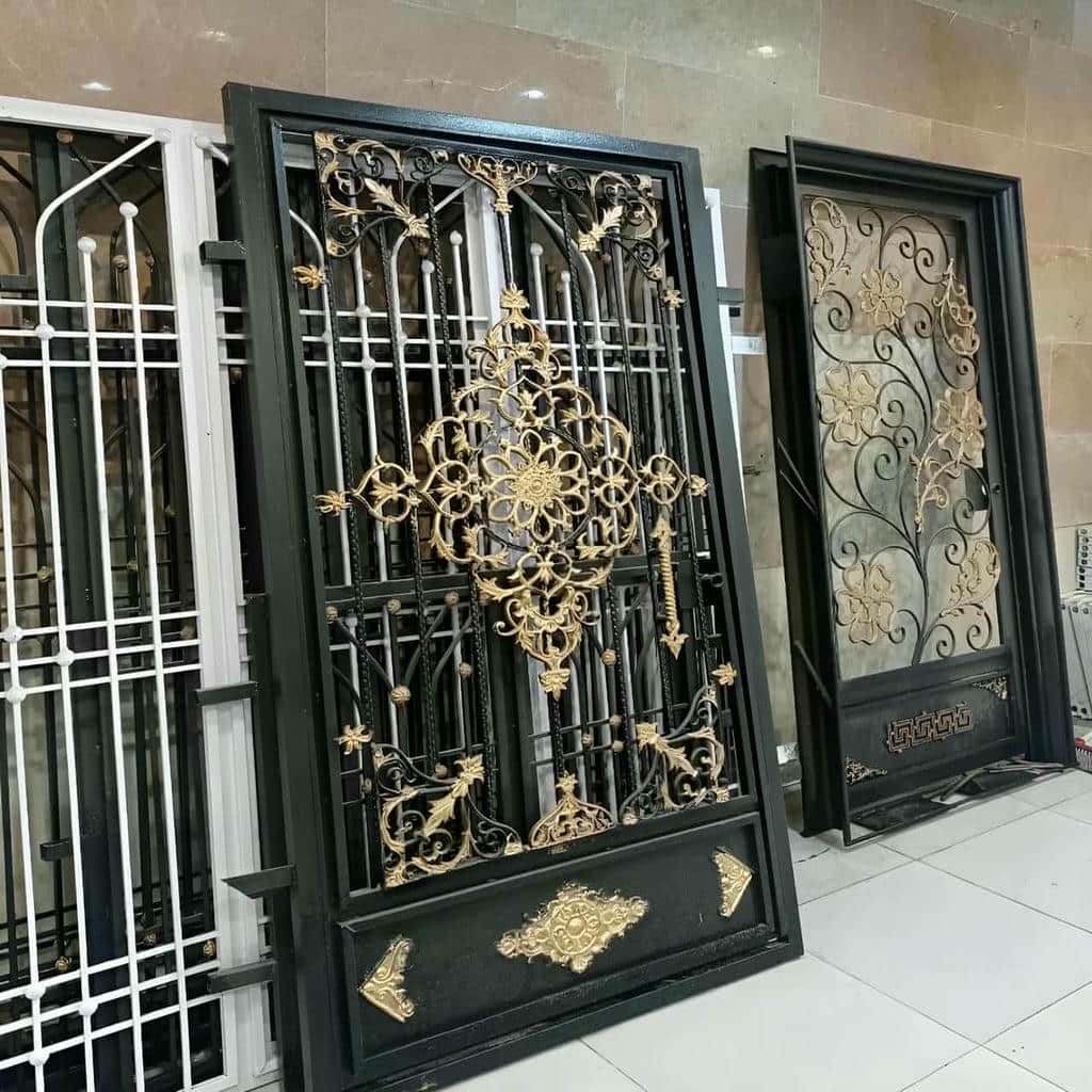 خرید درب ساختمان مدرن نمای سنگ