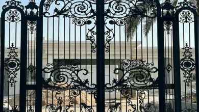14 مدل درب حیاط مشبک نورگیر
