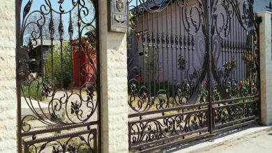 14 طرح درب حیاط CNC پنل مشبک