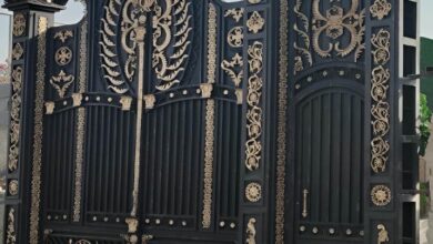 13 مدل درب پارکینگ آهنی ریلی