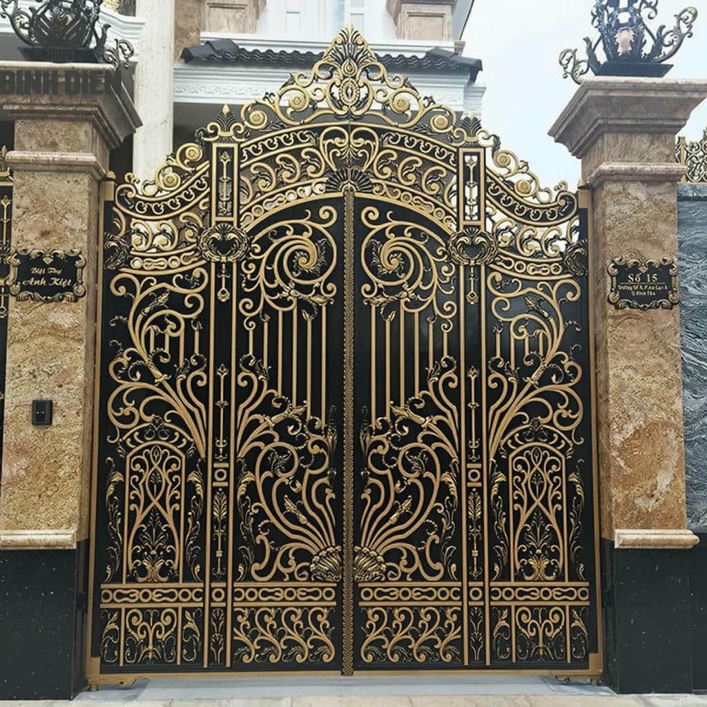 خرید درب پارکینگ آهنی ریلی مدرن