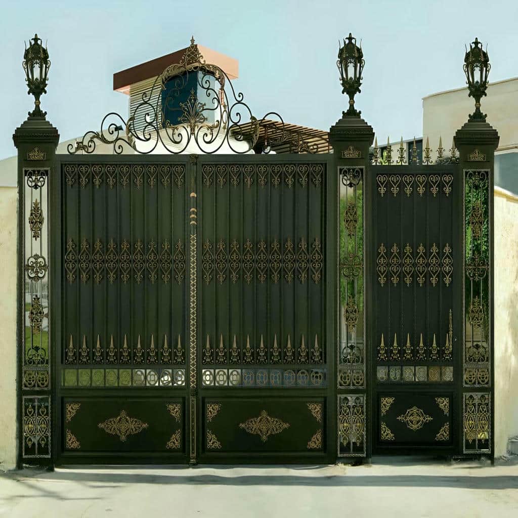 ساخت درب باغچه دار ورودی با پنل بسته