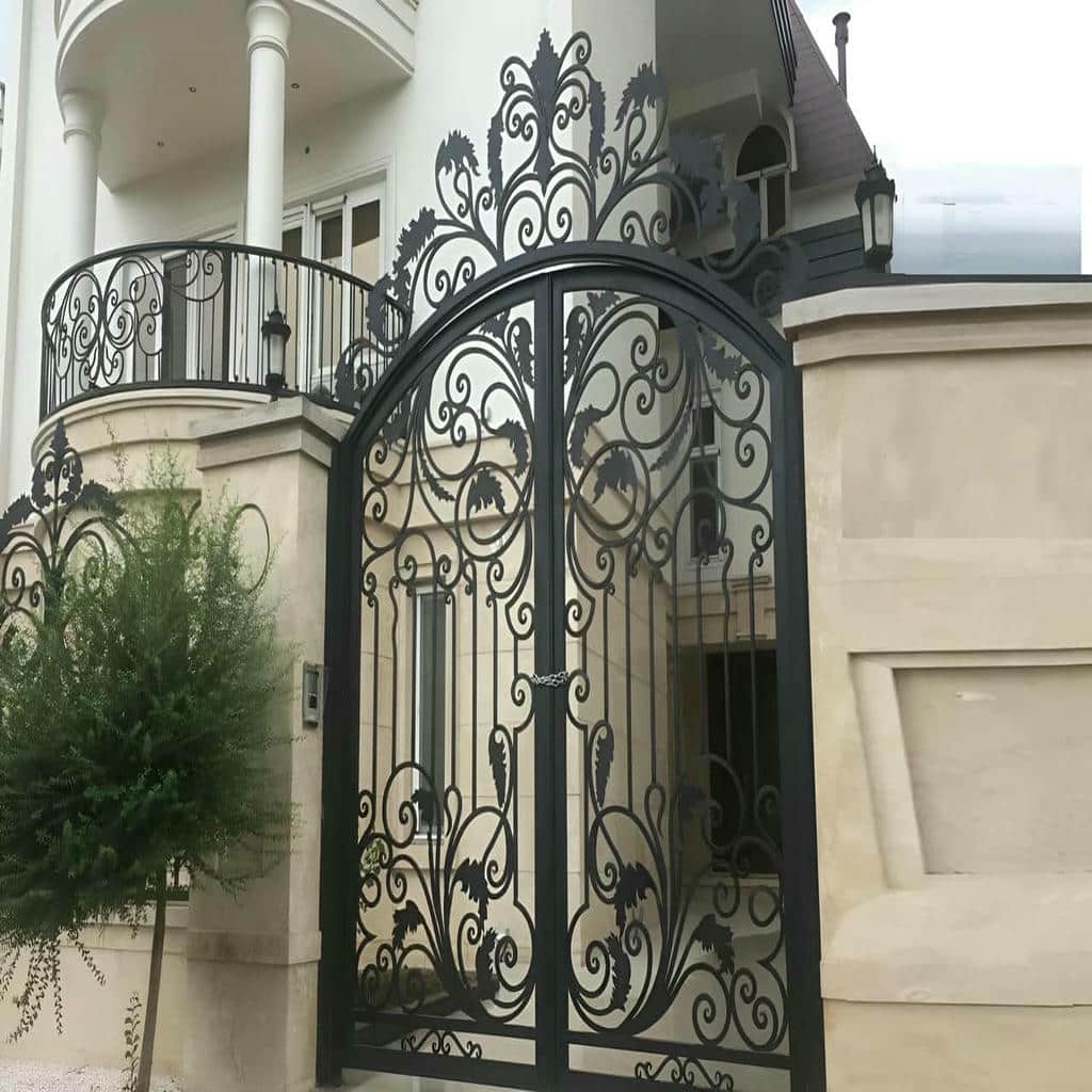 اجرای درب ساختمان نمای سنگ مدل تمام‌پوش