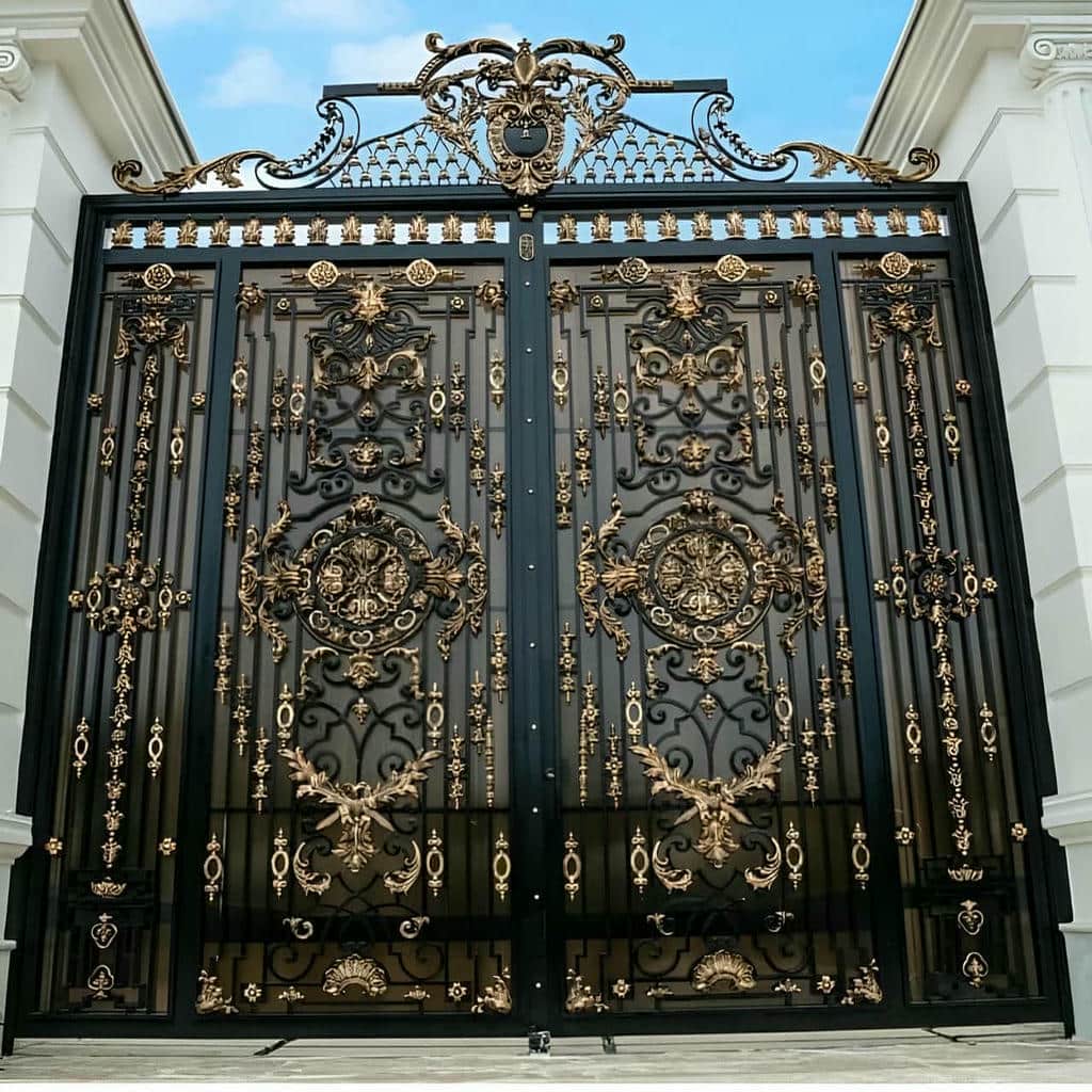 فروش درب حیاط نمای آجری مشبک