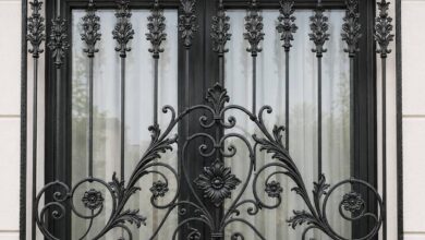 7 مدل نرده پنجره فرفورژه گل دار