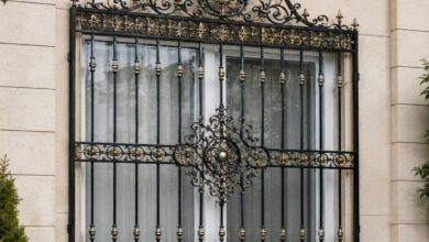 11 مدل حفاظ پنجره قوسی کتیبه دار