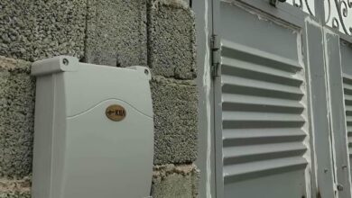 6 نمونه جک بازویی درب پارکینگ دو لنگه