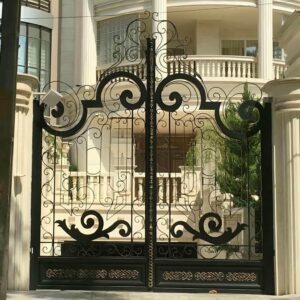 6 مدل درب پارکینگ سنگین شاسی دوبل