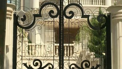 6 مدل درب پارکینگ سنگین شاسی دوبل