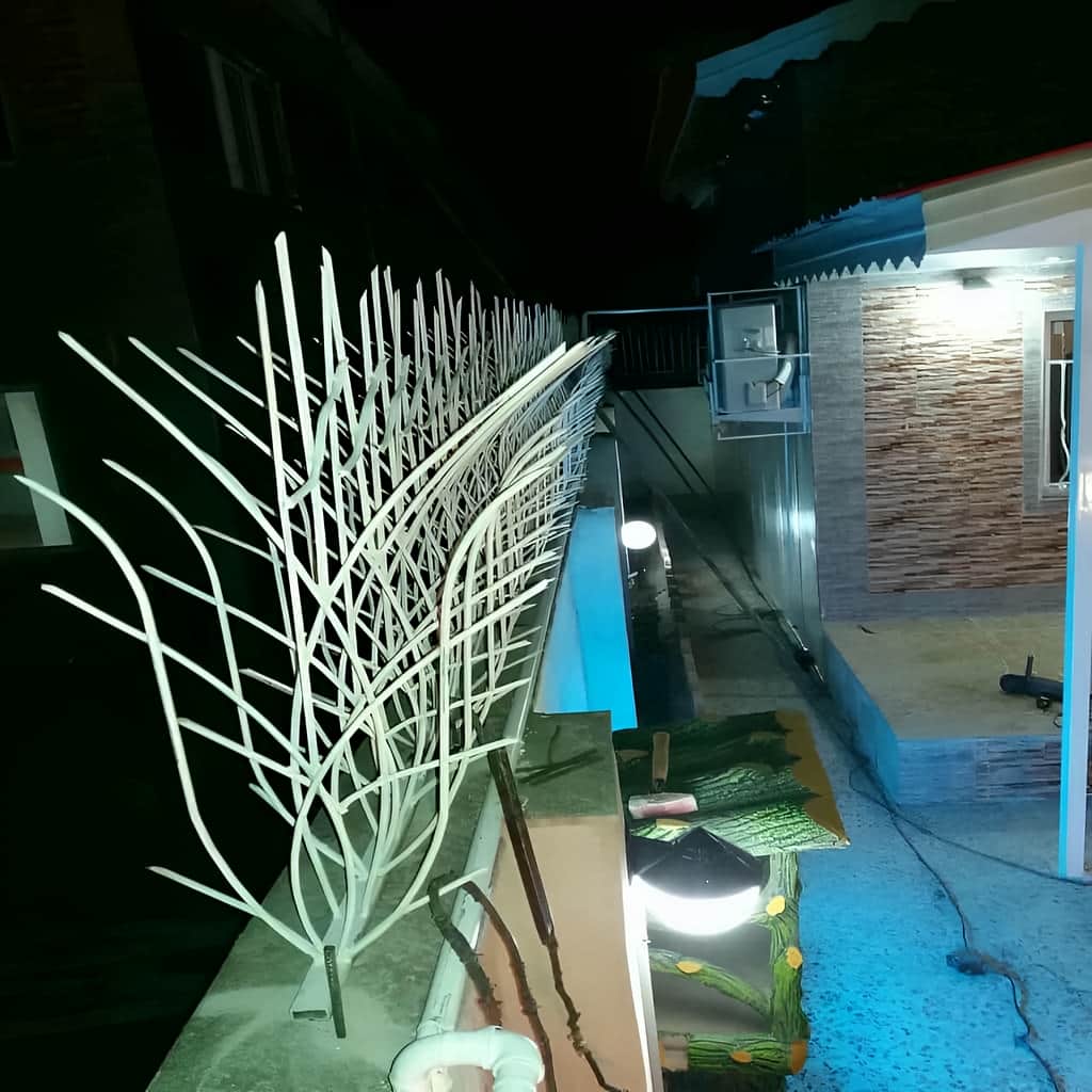 ساخت حفاظ نیزار برای دیوار حیاط مسکونی